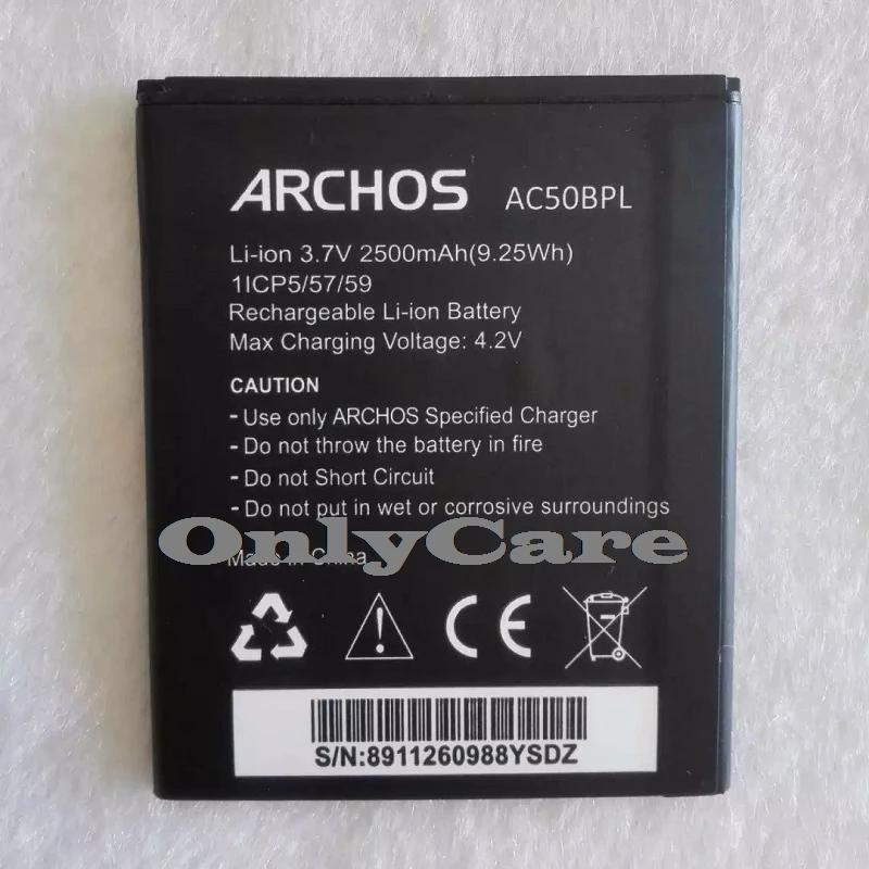 100% Оригинальные AC50BPL Батарея для ARCHOS 50b платины Bateria Batterij аккумулятор 2500
