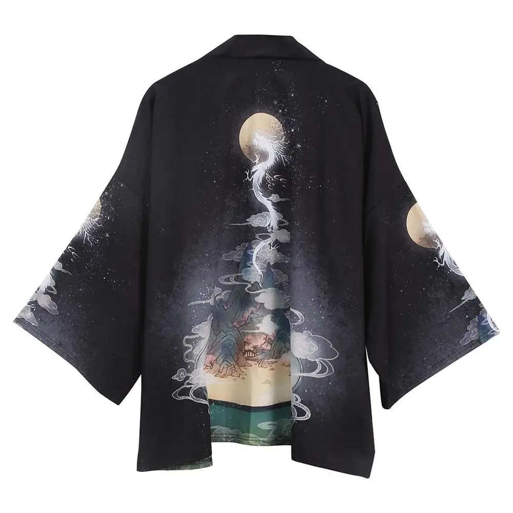 Мужской кардиган кимоно haori yukata костюм самурая пиджак рубашка|Одежда Азии и