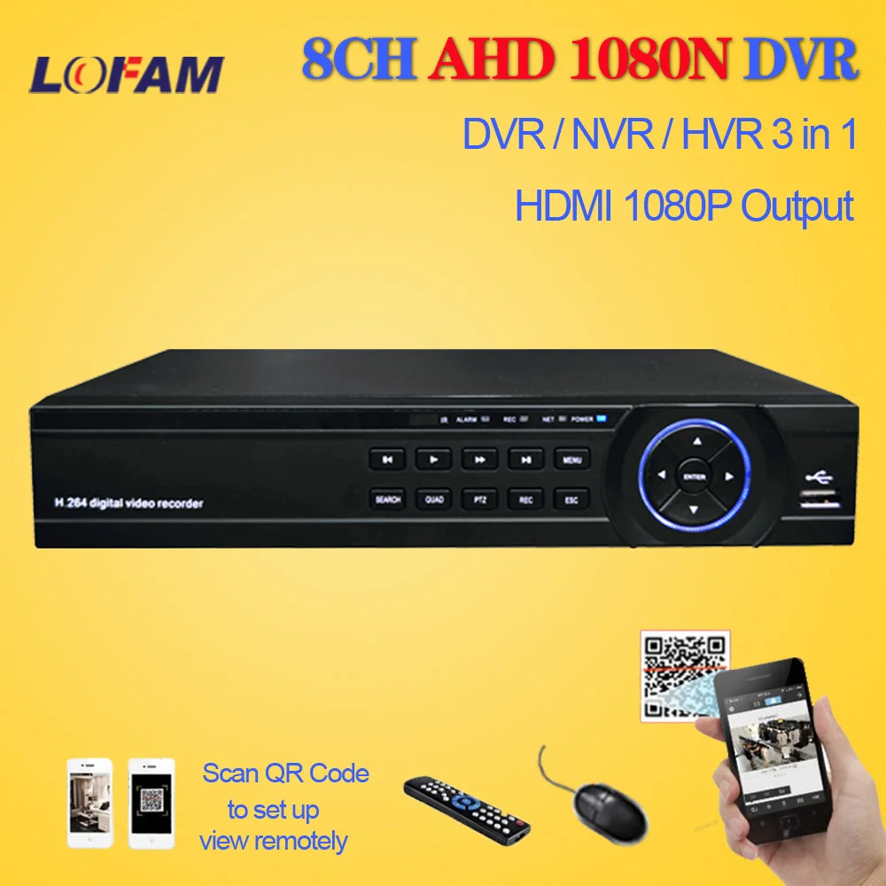 LOFAM домашний 8 канальный 1080N 720P H.264 видео рекордер HDMI 1080P wifi сетевой