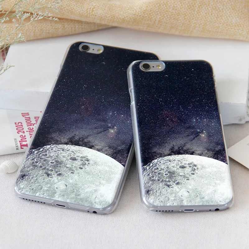 Роскошный чехол для телефона Звездная Луна TPU мягкий iPhone 6 6splus 7 7plus 8 8plus coque iphone s Capa