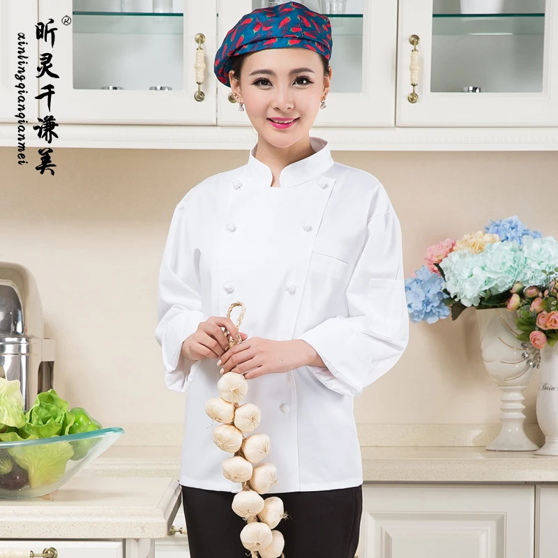 Одежда шеф-повара осень и зима для работы пекарни отеля кухни с длинным рукавом
