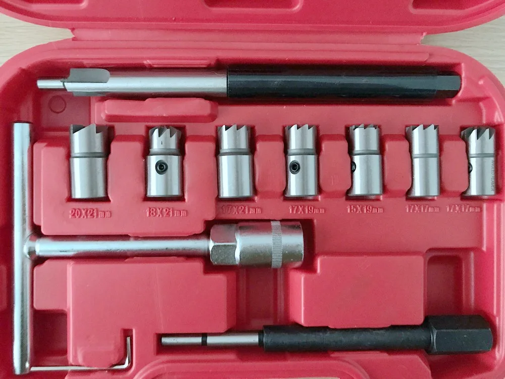 11-piece diesel engine valve reamer Valve for parts Diesel cleaning Hand Stepped |