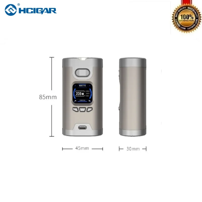 Оригинальный Hcigar Wildwolf 235 Вт бокс-мод TC Питание от двух аккумуляторов 18650 Towis XT235 чип