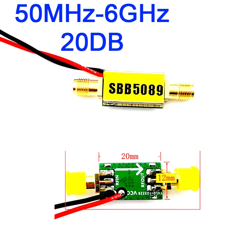 РЧ усилитель 50 МГц 6000 20 дБ широкополосный мощности SBB5089 для FM HF VHF / UHF Ham