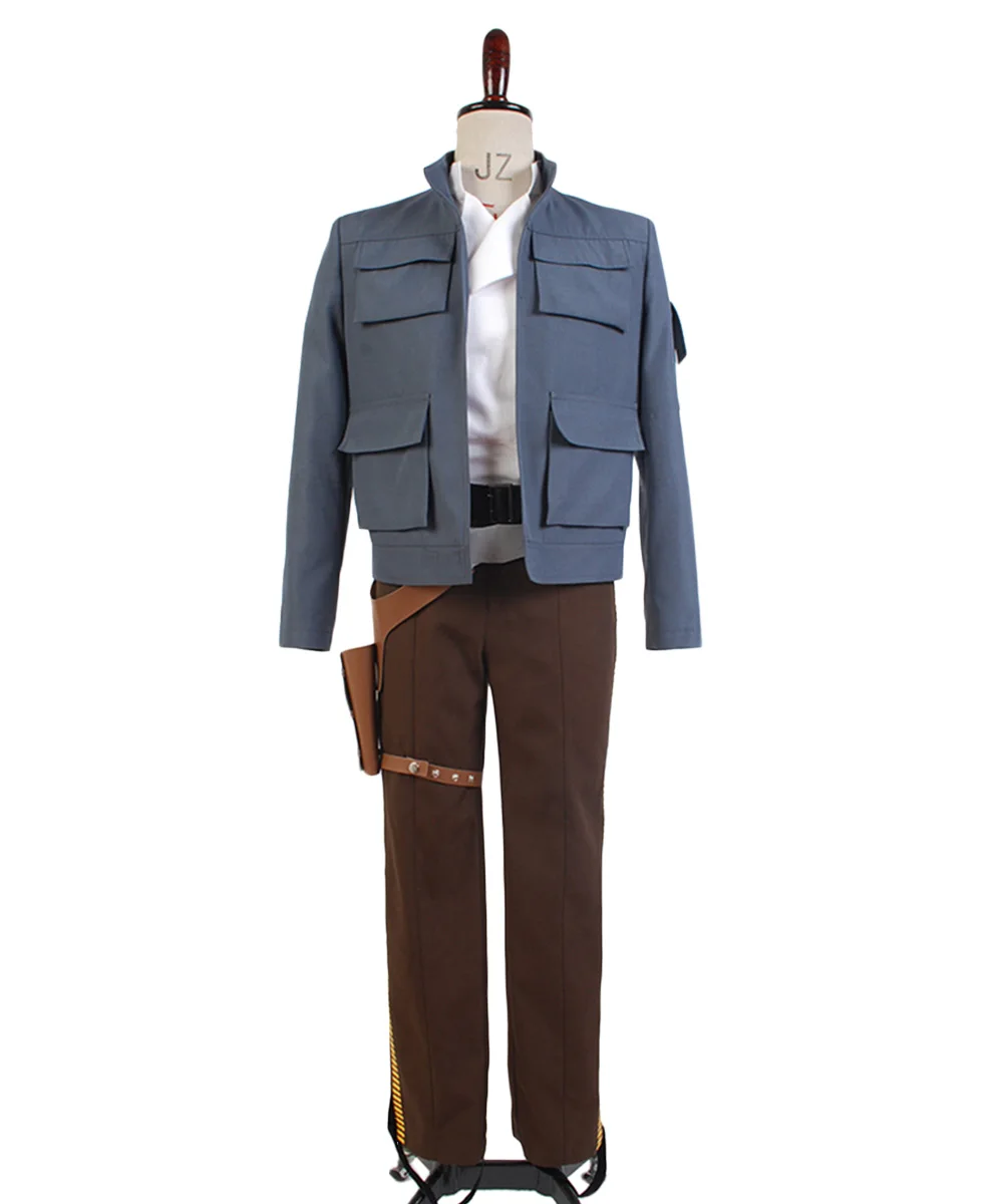 Звездная Империя наносит удары сзади Хан Solo Косплей куртка наряд костюм Хэллоуин