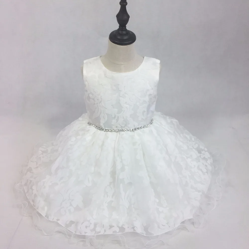 Glizt New Sweet Diamond Flower Girl Dress White Tulle Party Pageant for Little Girls Prom Wedding 1 Year Birthday Dresses | Детская