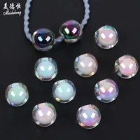 acrylic luxury round ball beads in beads for jewelry diy making deviation hole beads kids gifts hair rings event gift accessory