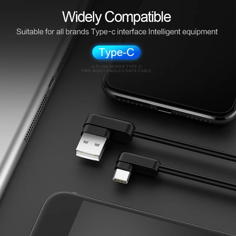 Тип C к usb-кабелю для Xiaomi mi8 USAMS USB зарядный кабель samsung Huawei OnePlus 6 5 2A Быстрая зарядка L
