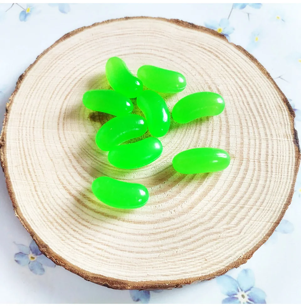10 шт. мини смолы желе бобы DIY Lizun Моделирование еда конфеты деко части поддельные конфеты торт пушистые прозрачные поставки слаймов аксессуары