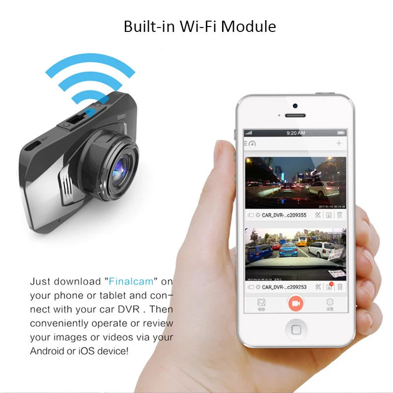Автомобильный видеорегистратор 2,7 Wi-Fi 1080P Full HD Dash Cam Автомобильная камера видео рекордер Авто регистратор монитор парковки детектор движения видеокамера