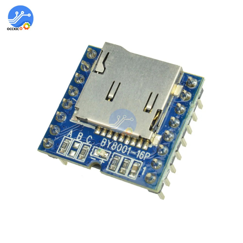 BY8001 16P MP3 плеер Поддержка Micro SD TF карта DIY усилитель комплект для Arduino плееры аудио