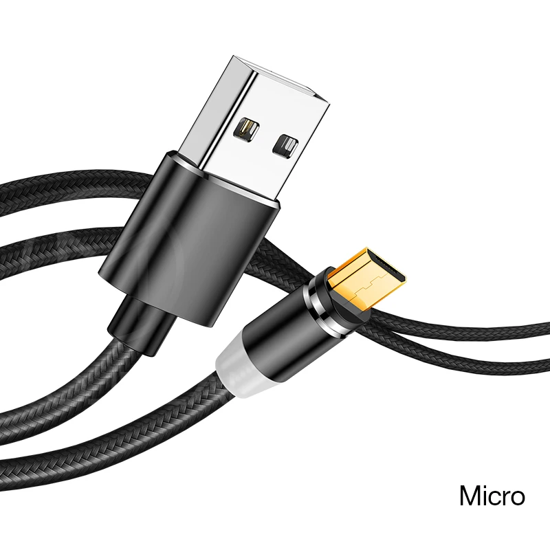 Black For Type C MOOJECAL 2.4A USB кабель для iPhone кабель XS Max XR 8 7 6 S Plus iPad для Lightning Быстрая зарядка Магнитный кабель телефонный шнур для передачи данных - Цвет: Black For Type C