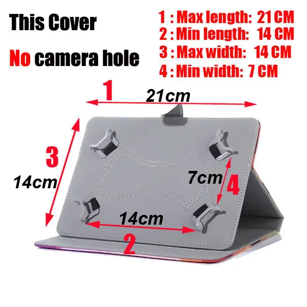 Universal 7 inch Cartoon Pu Leather Stand Case For Yuntab E706 7" Tablet Cover + 2 Gifts (No camera hole) | Компьютеры и офис