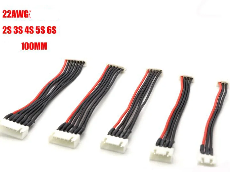 10 шт. кабель удлинитель для зарядки 100 мм 22AWG 2S/3S/4S/5S/6S|Детали и аксессуары| |