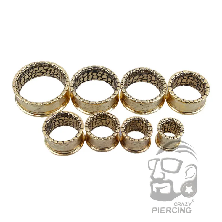 Латунные растяжки для ушей туннели тела затычки расширитель серьги измерители
