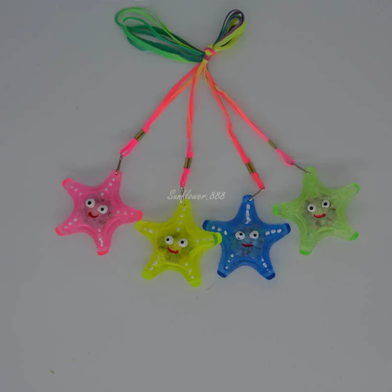 Светодиодный светильник со звездой рыбкой желе ожерелье подвески для женщин и