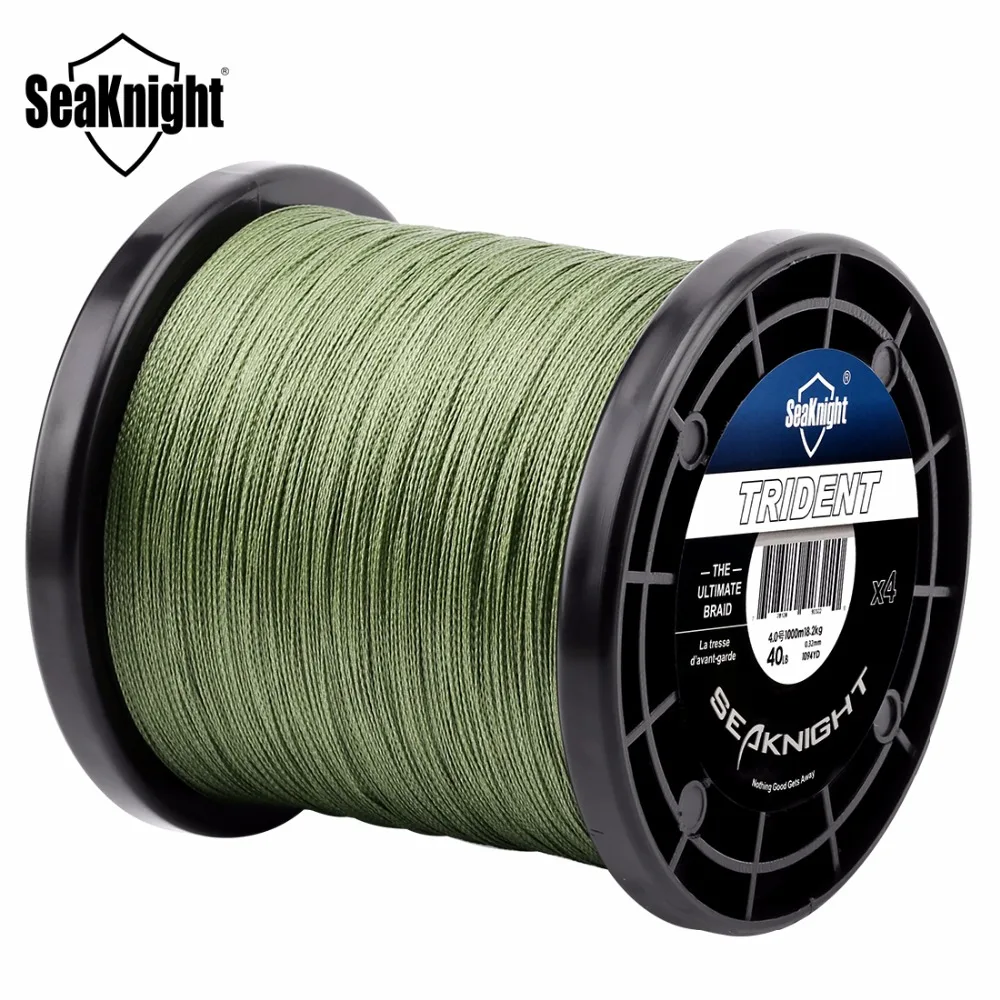 Рыболовная леска SeaKnight TRIDENT 1000 м 4 пряди сверхпрочная плетеная рыболовная из