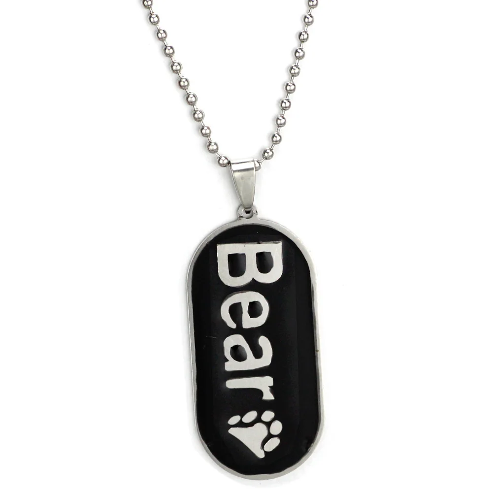 Ожерелье с овальным кулоном и медвежонком|necklace necklace|pendant necklacegay necklaces |
