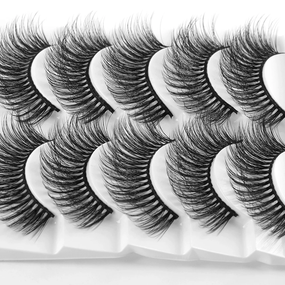 5 пар 3D накладные ресницы из искусственной норки натуральные длинные ресницы ручной работы ресницы крест-накрест наращивание ресниц инструменты для макияжа