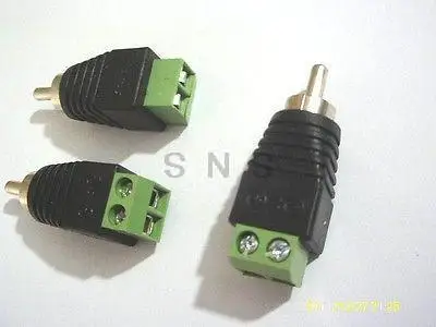 

4pcs terminal block to RCA male for TV Video adapter Cinch connector