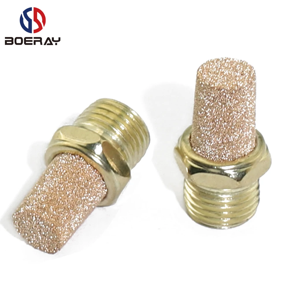 Медный фитинг M5 1/8 &quot1/4&quot 3/8 &quot1/2&quot Пневматический латунный для глушителя