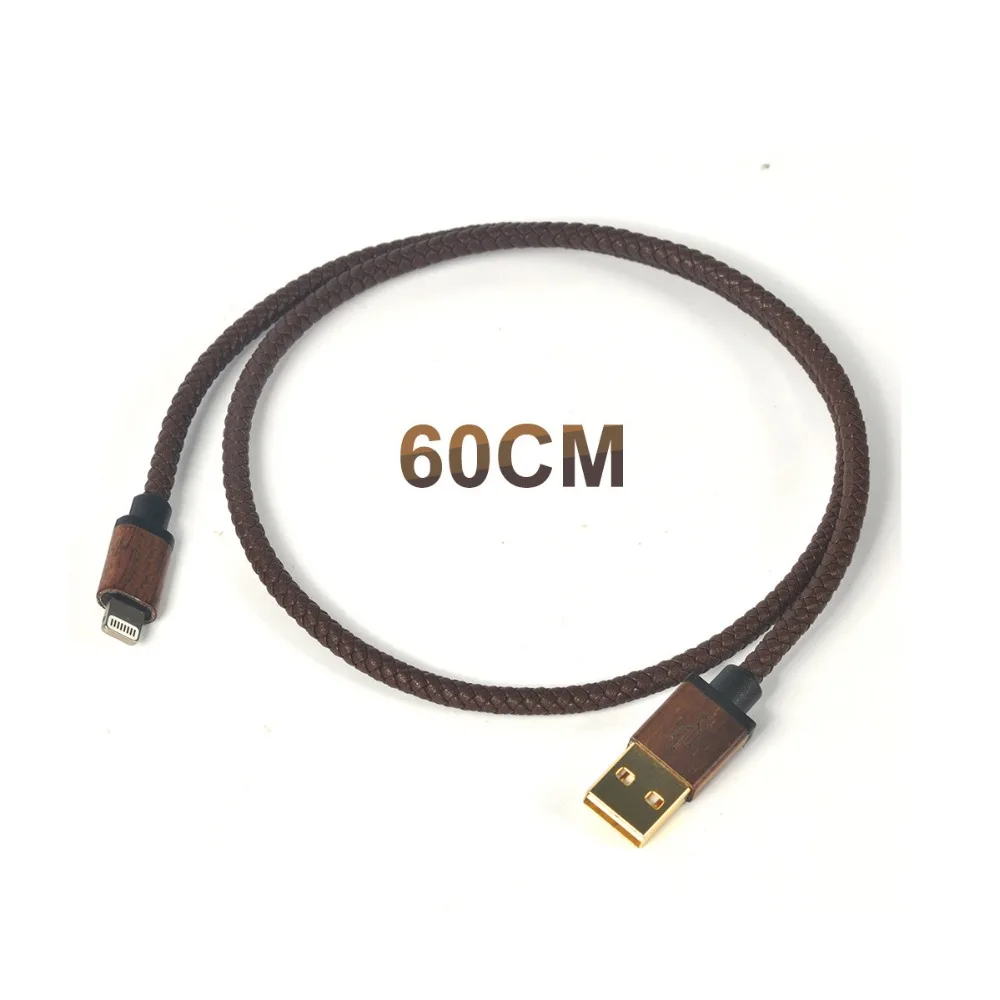 CACOY MFI сертифицированная 60 см Кожаный Кабель с разъемом Lightning к порту USB кабель для зарядки для iPhone Xs/X/8/8 Plus/7/7 Plus