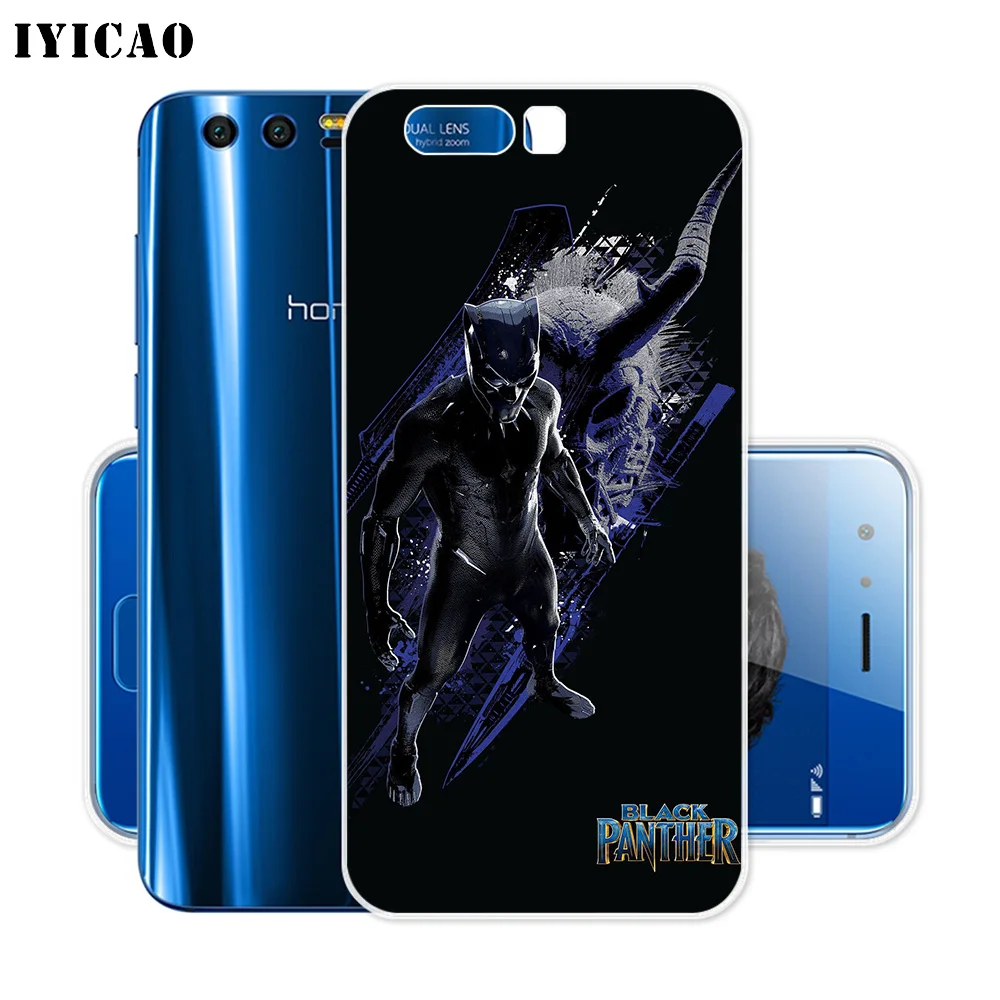 IYICAO черный пантера Marvel Фильм Мягкий силиконовый чехол для Huawei Y9 Y7 Y6 Prime 2018 Honor 8C 8X 8 9