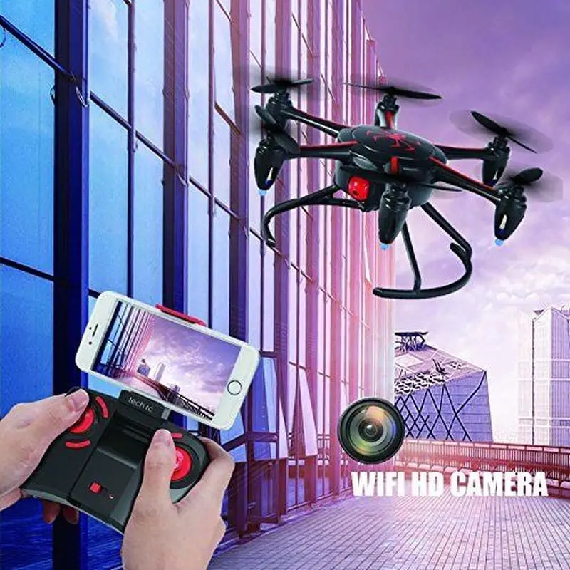 WIFI FPV Радиоуправляемый Дрон TR005 с камерой 720p HD видео 2 4 ГГц пульт дистанционного