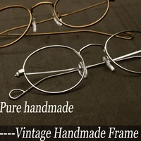 pure handmade light retro vintage round frame spectacles custom made optical prescription reading glasses photochromic 1 to 9