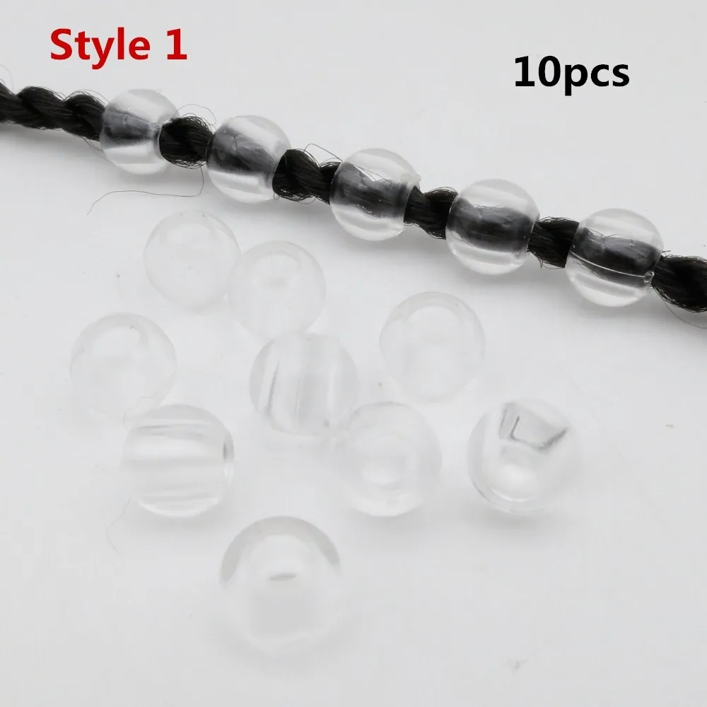 10pcs Style 1 10 шт.-30 шт. большие косы с отверстиями разные 2 стиля акриловая прозрачная коса для волос dread dreadlock бусины кольца для волос аксессуары - Цвет: 10pcs Style 1