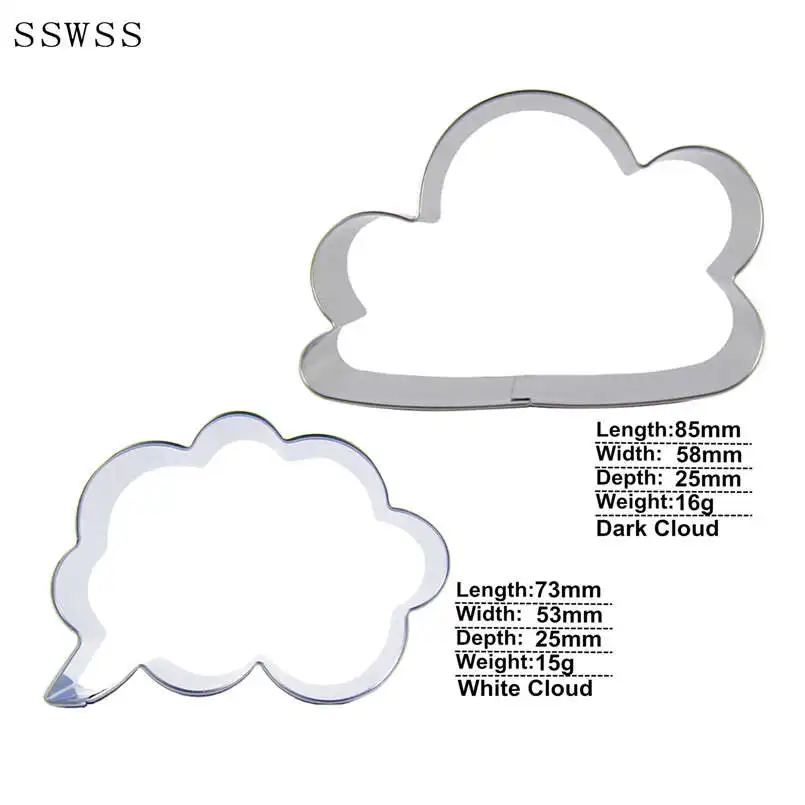 Cloudy Weather White Cloud Dark Cookie Cutter Baking Molds Cake Decorating Fondant Tools Direct Selling | Дом и сад