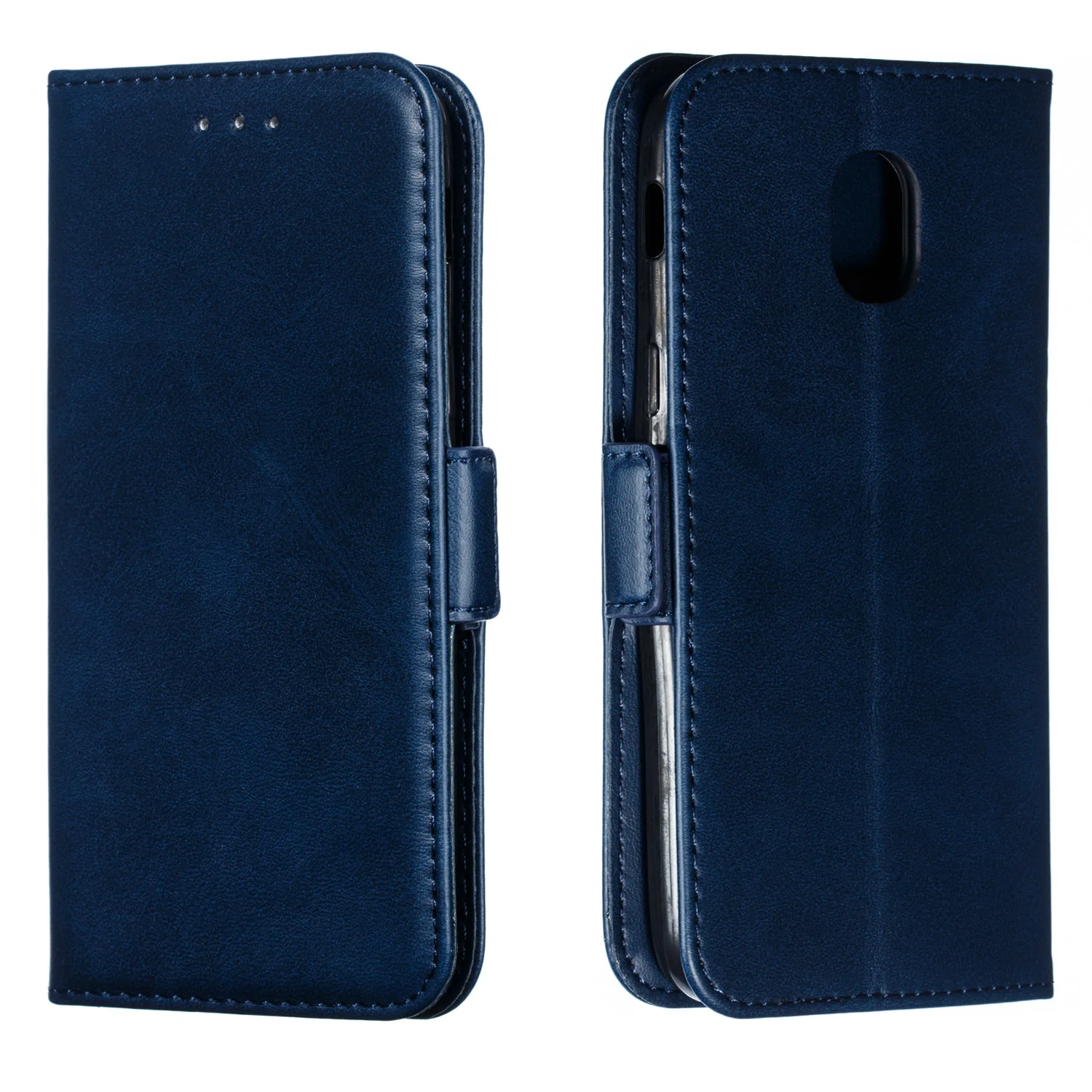 blue Чехол-книжка в стиле ретро для samsung Galaxy J3, J4, J6, J7, J8, J2,,, J4 Plus, J530, Магнитный чехол-бумажник с подставкой и отделением для карт, противоударный чехол - Цвет: blue