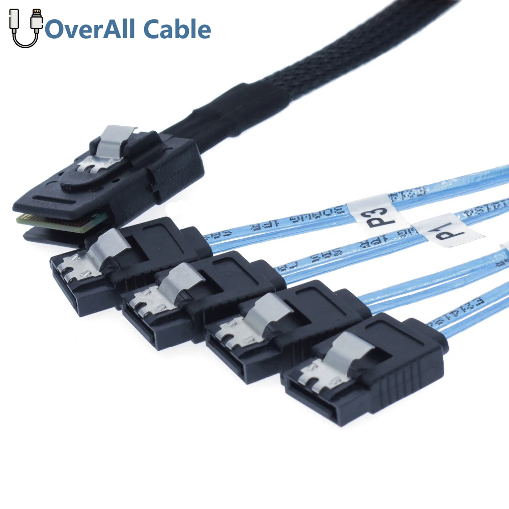 Внутренний Mini SAS SFF-8087 (хост) до 4x7 pin SATA (устройство) внутренний Fanout кабель 1 м для LSI