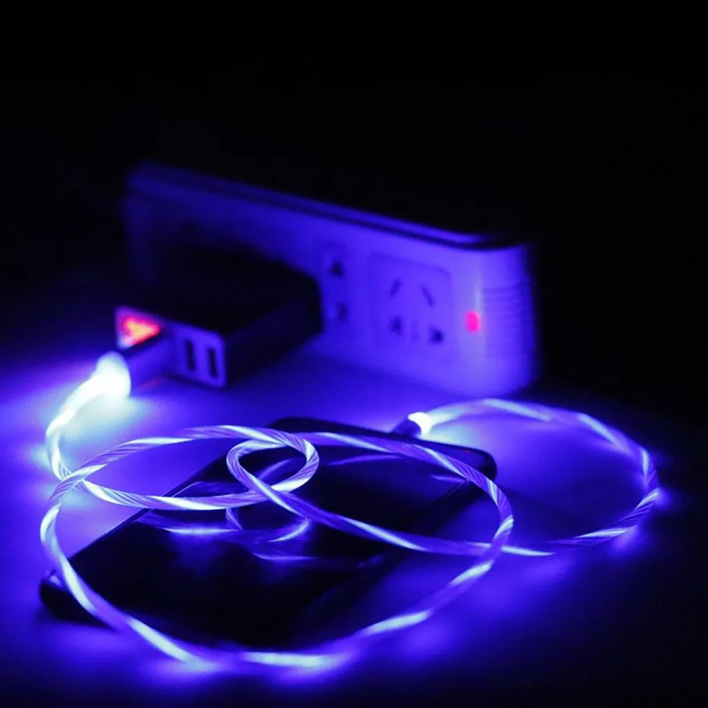Кабель для зарядки EPULA цветной светодиодный источник света на 90 градусов USB Type C