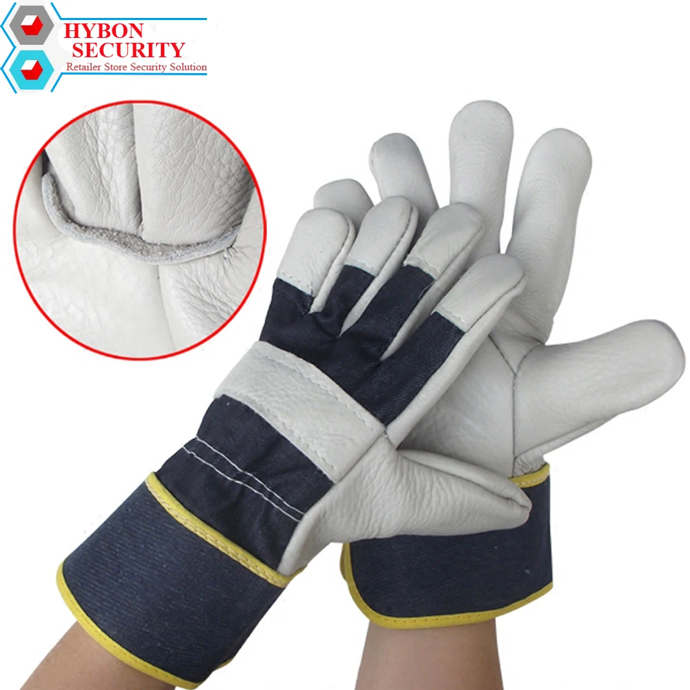 HYBON сварщики рабочие кожаные антистатические перчатки guantes antiestaticos electronica