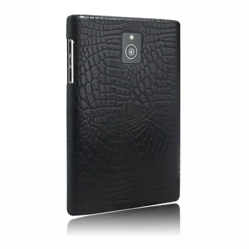 Чехол для BlackBerry Passport 4,5 дюйма с крокодиловым узором из искусственной кожи твердый пластиковый чехол на заднюю панель для BlackBerry Passport Q30 чехол - Цвет: Черный