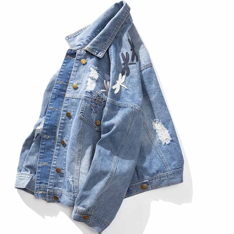 Кардиган с длинными рукавами свободный тонкий кардиган синего цвета модель W348 в