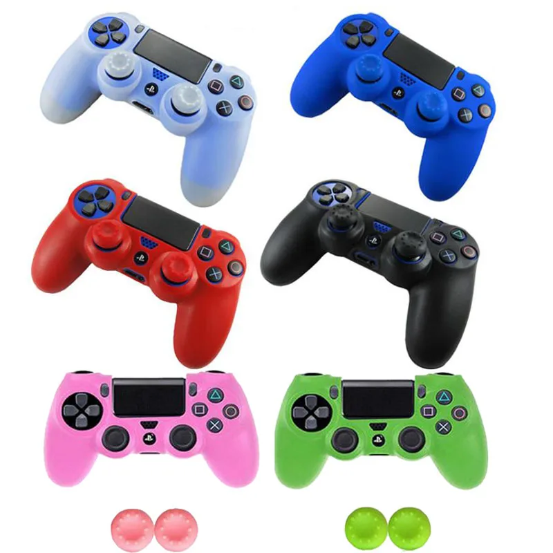 

Rubber Gamepad Joystick Thumbstick Grip Cap Protective Skin Cover Case For Sony Playstation Dualshock 4 PS4 Slim Pro Controller