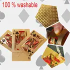 Колода из золотой и серебряной фольги набор для покера Волшебная карта 24K Золотая пластиковая фольга покер прочный водостойкие карты подарок золотые игральные карты