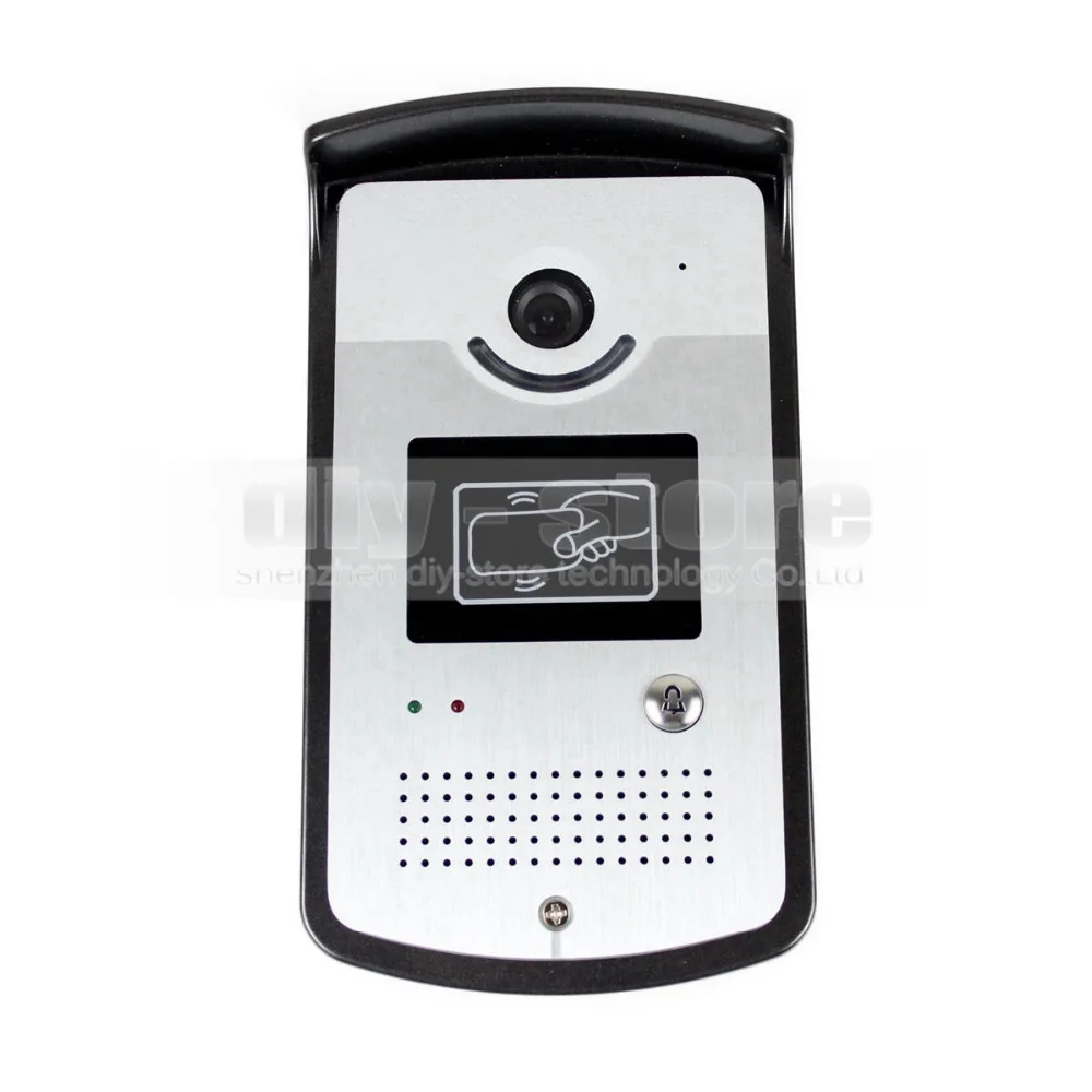 Видеодомофон DIYSECUR 7-дюймовый проводной видеодомофон с камерой 700TVL RFID