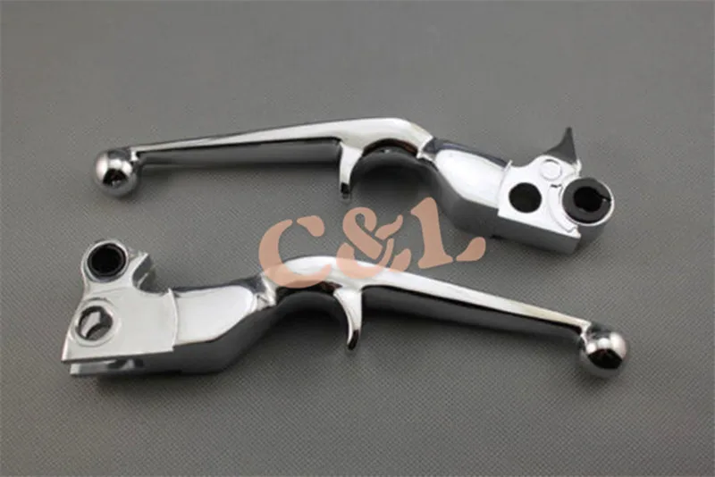 Пара новых хромированных мотоциклетных тормозов и сцепных рычагов гудок