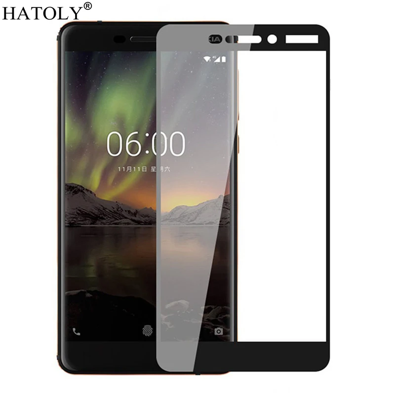 Закаленное стекло для Nokia 6 1 шт. Защита экрана (2018) полное покрытие TA-1043 3D пленка с