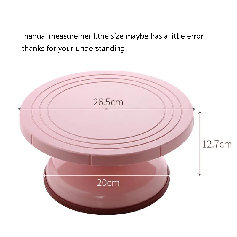 Creative Cake Turntable Plastic Non-slip Revolving Plate Display Stand Round Base Baking Tools Kitchen Accessories Decor |