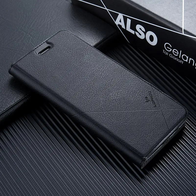 Черный Чехол ручной работы для Xiaomi redmi note 7 Чехол на Xiami redmi Note 8 7 Pro Кожаный чехол для redmi Note 5 4X4 кошелек PU откидная крышка - Цвет: Черный