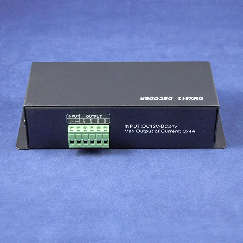 DC12 24V 4A * 3 Каналы DMX 512 декодер драйвер светодиодный RGB контроллер для Светодиодные