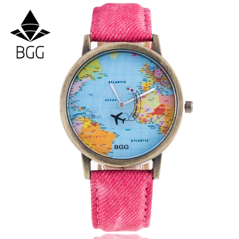2016 новое поступление карта мира повседневные часы аналоговые кварцевые