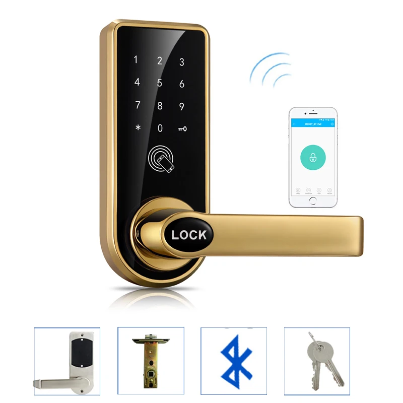 LACHCO Bluetooth смартфон электронный замок двери приложение Управление, код механические клавиши для домашнего отеля смарт-вход A18073AP