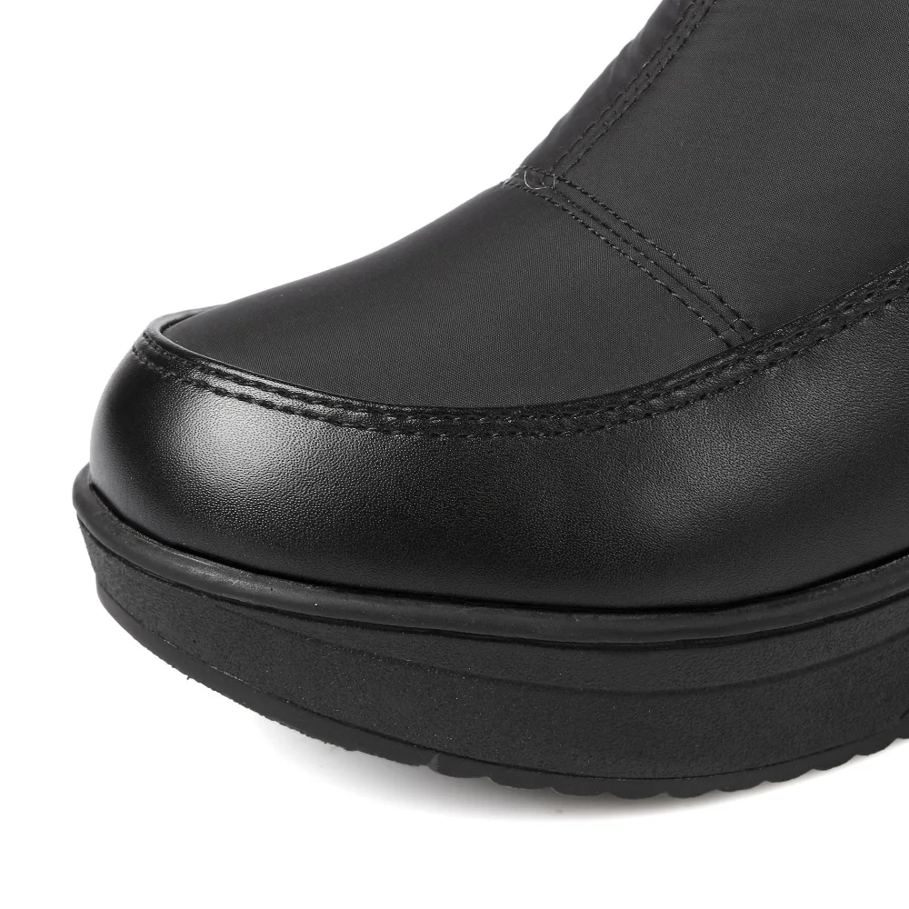 MoonMeek/черные белые красные зимние женские сапоги сохраняющие тепло