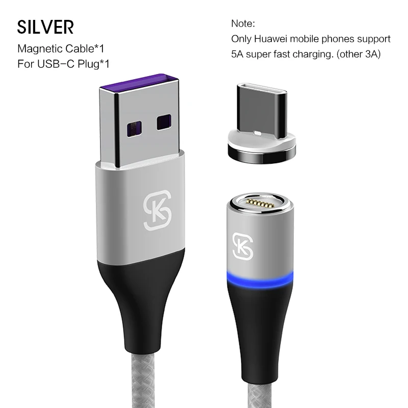 Магнитные Кабели usb type c mi cro SIKAI 3A Быстрая зарядка данных 3 в 1 QC 4,0 зарядное устройство для iphone xr Xiaomi mi samsung мобильного телефона - Цвет: for huawei