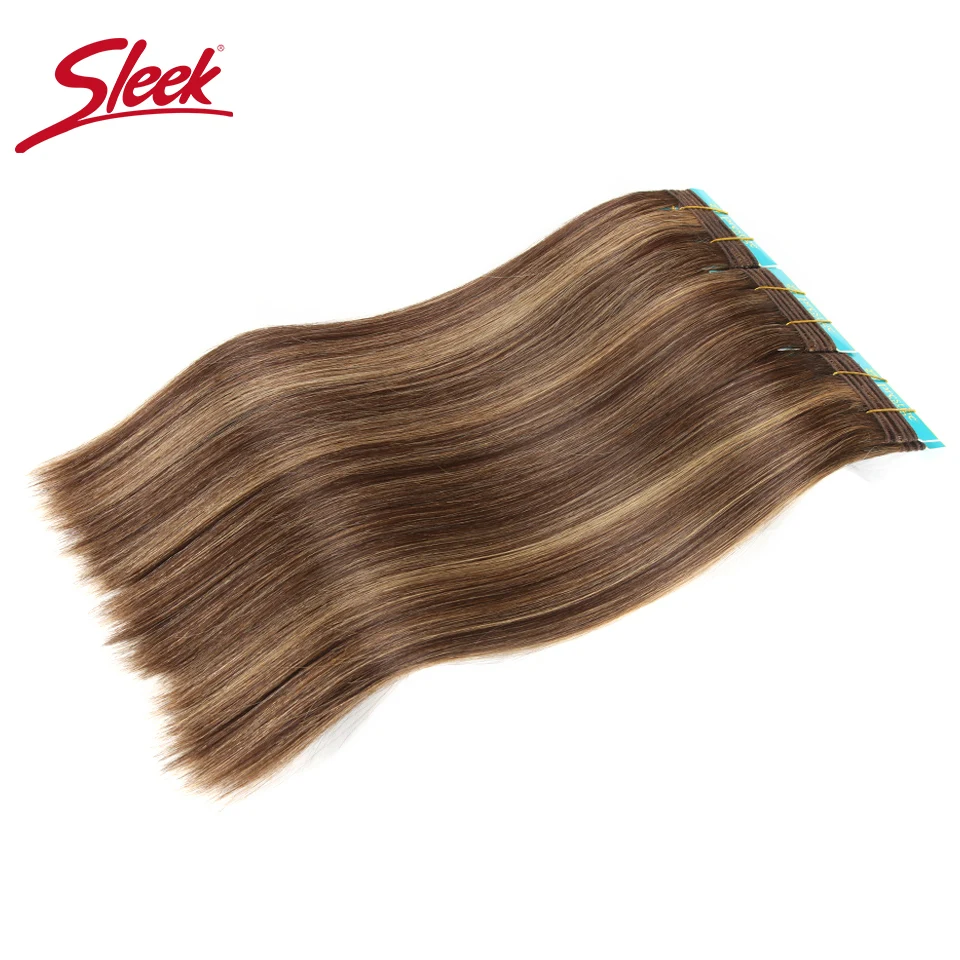 Гладкие цветные бразильские человеческие волосы Remy с двойным нарисованным рисунком, пряди, шелковистые прямые вплетаемые волосы P4/27 цветов, человеческие волосы для наращивания